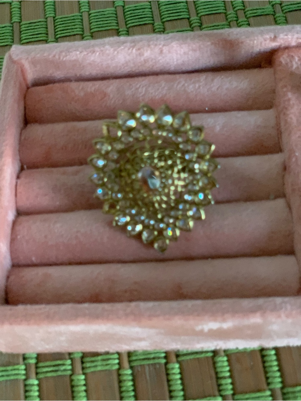 Indian Pakistani Bridal Royal Silver plated Statement Adjustable  Ring -